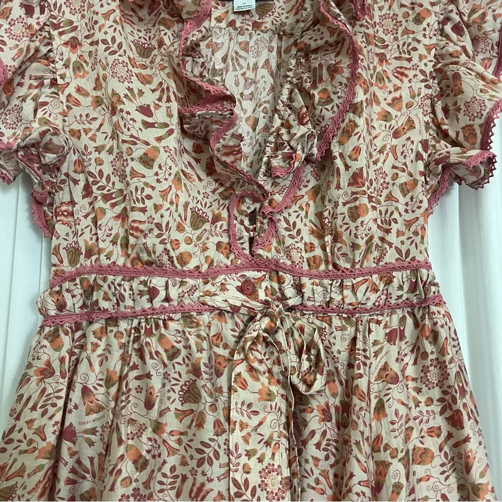 Sabina Musayev Jennifer Floral Ginger Print Maxi Dress size Medium - Picture 10 of 11